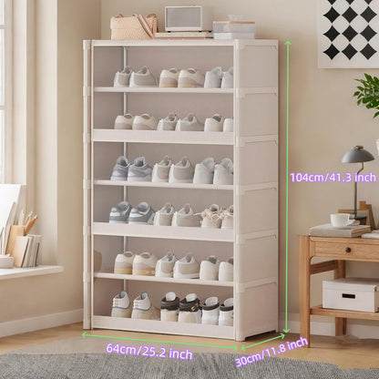 Multi-layer Shoe Cabinet Organizer with Clear Lid