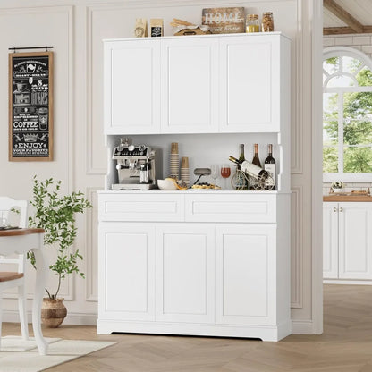 74" Pantry Cabinet with Wide Countertop