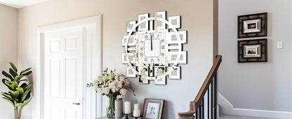 60CM Decorative Wall Clock Inlay Battery Operated