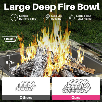 30 Inch, 3-in-1 Multipurpose Firepits for Yard, Garden, Patio