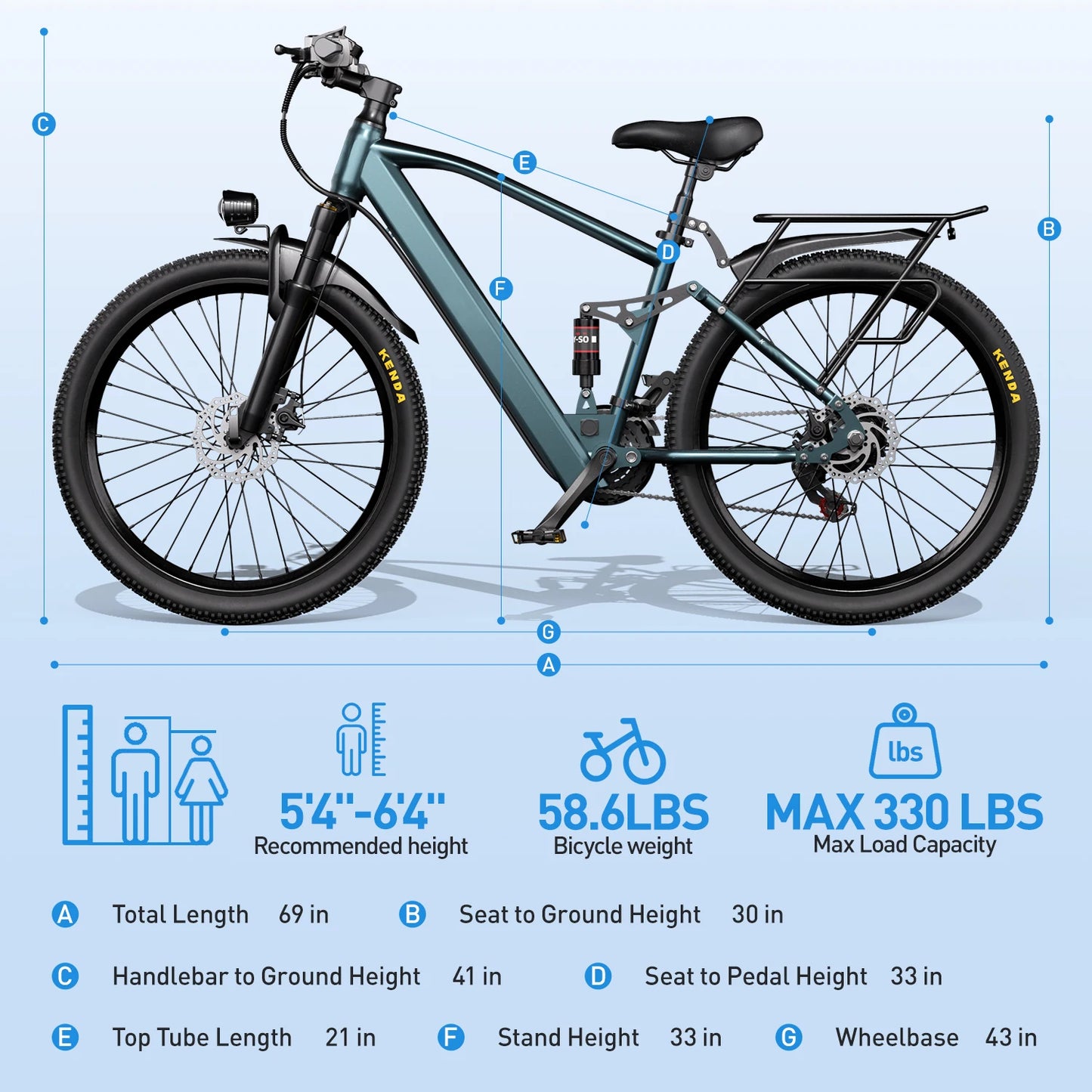 26" 24" 21 Speed Electric Mountain Bike