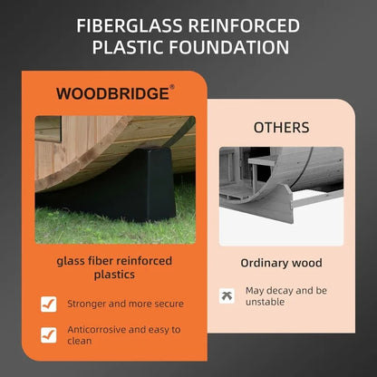 4-Person Barrel Style Luxury Home Sauna