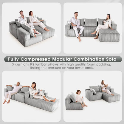 Cloud Sofa Living Room Bedroom Upholstered Sofa.