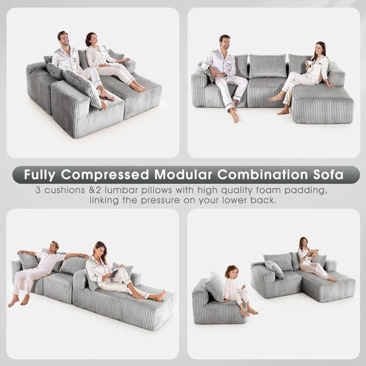 Cloud Sofa Living Room Bedroom Upholstered Sofa.