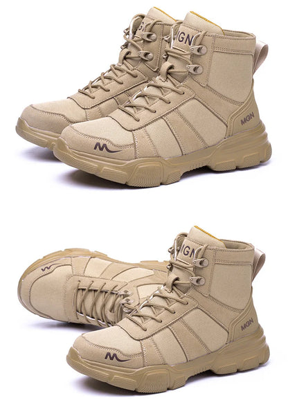 Men Steel Toe Shoes Puncture-Proof Sneakers