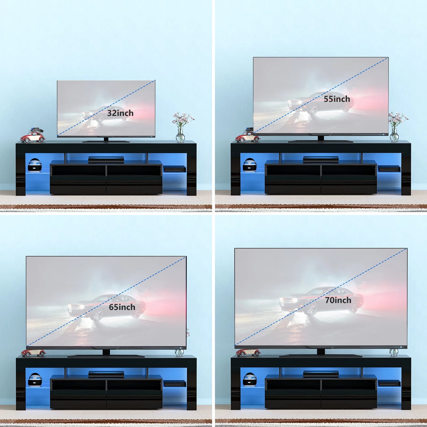 71IN LED TV Stand for 75/70/65-inch television