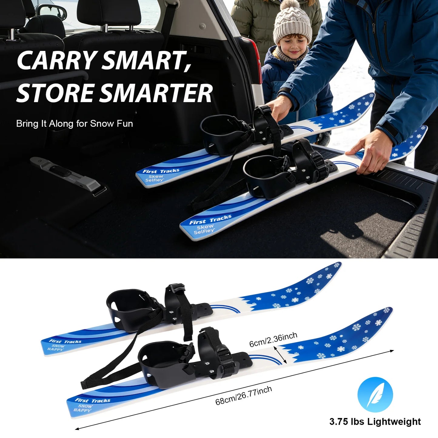 Kids Ski Board Set for Ages 2-8