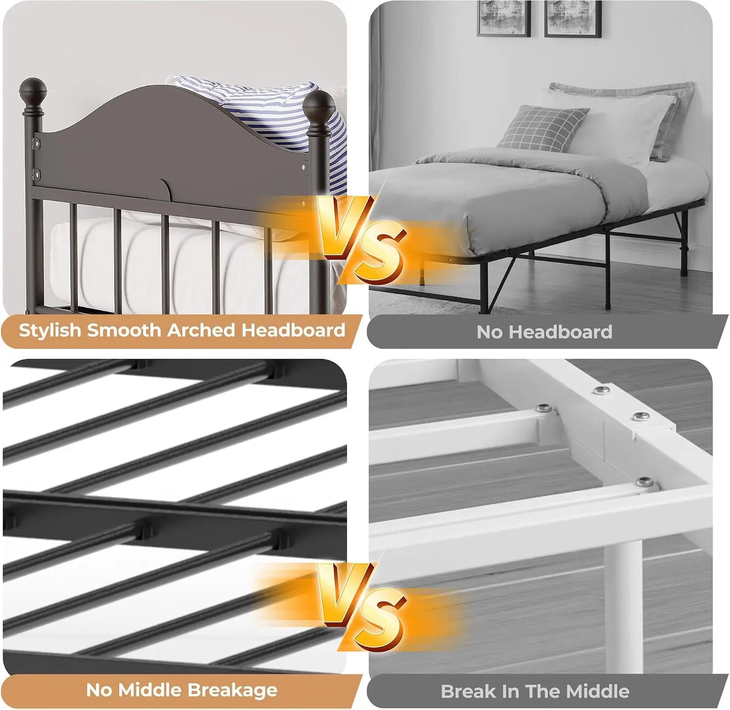 Heavy Duty Metal Platform Bed Frame
