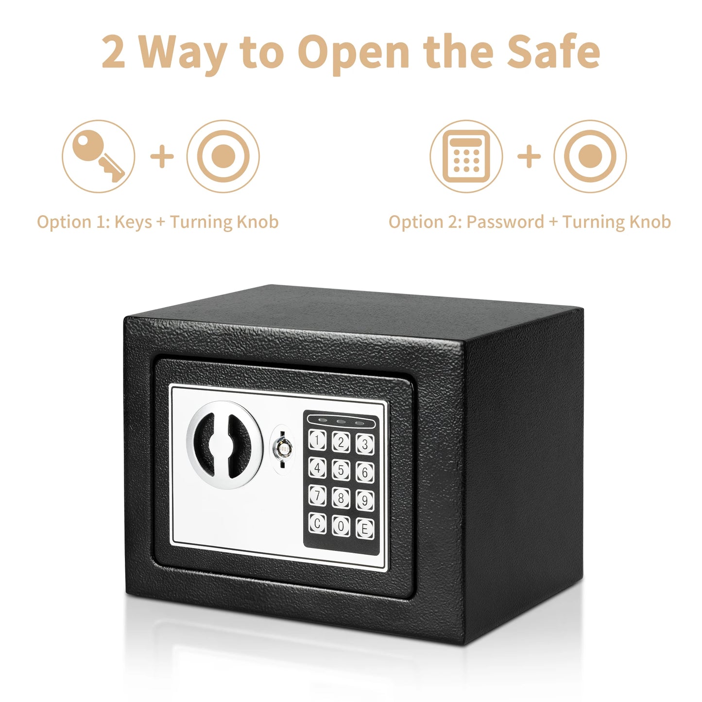 Electronic Digital Safe Box for Home with Fireproof Money Bag
