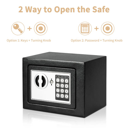 Electronic Digital Safe Box for Home with Fireproof Money Bag