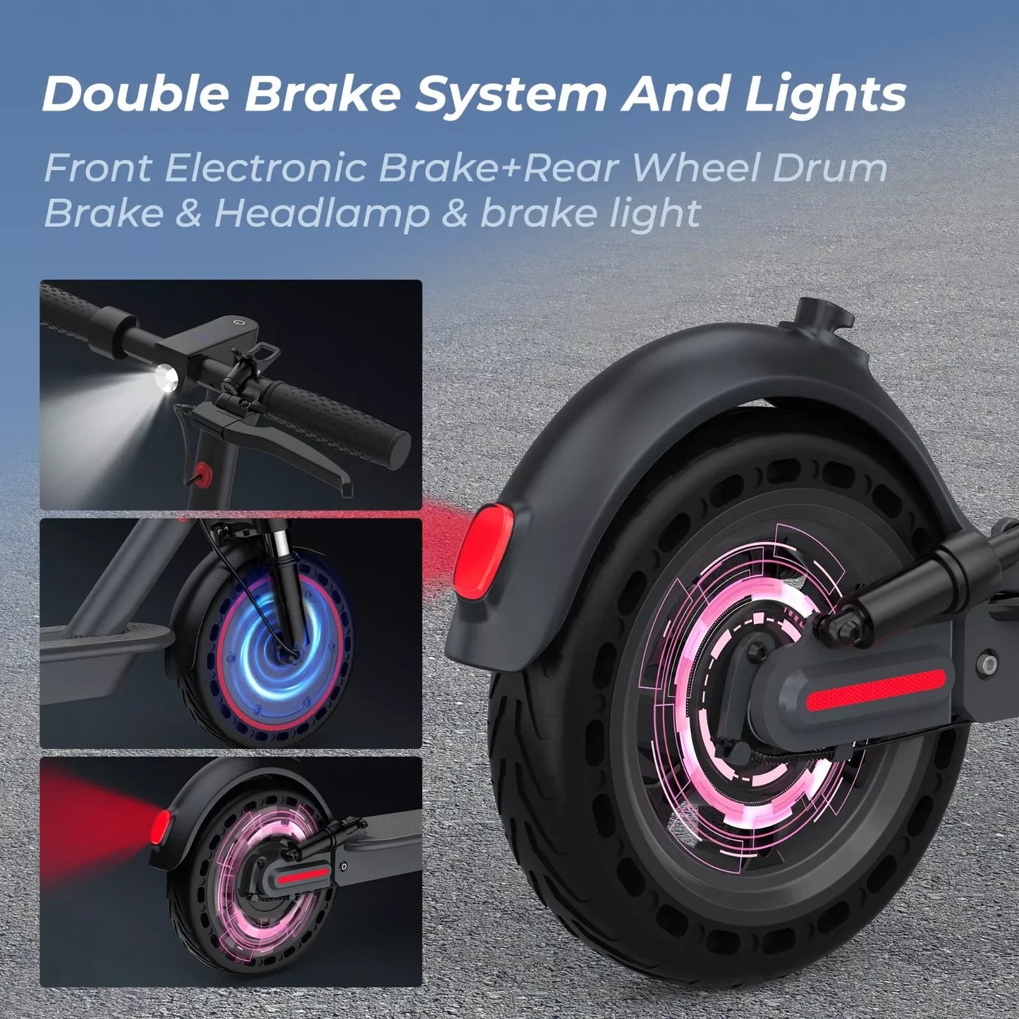 500W 22MPH Adult 10inch Electric Scooter Shock-absorbing