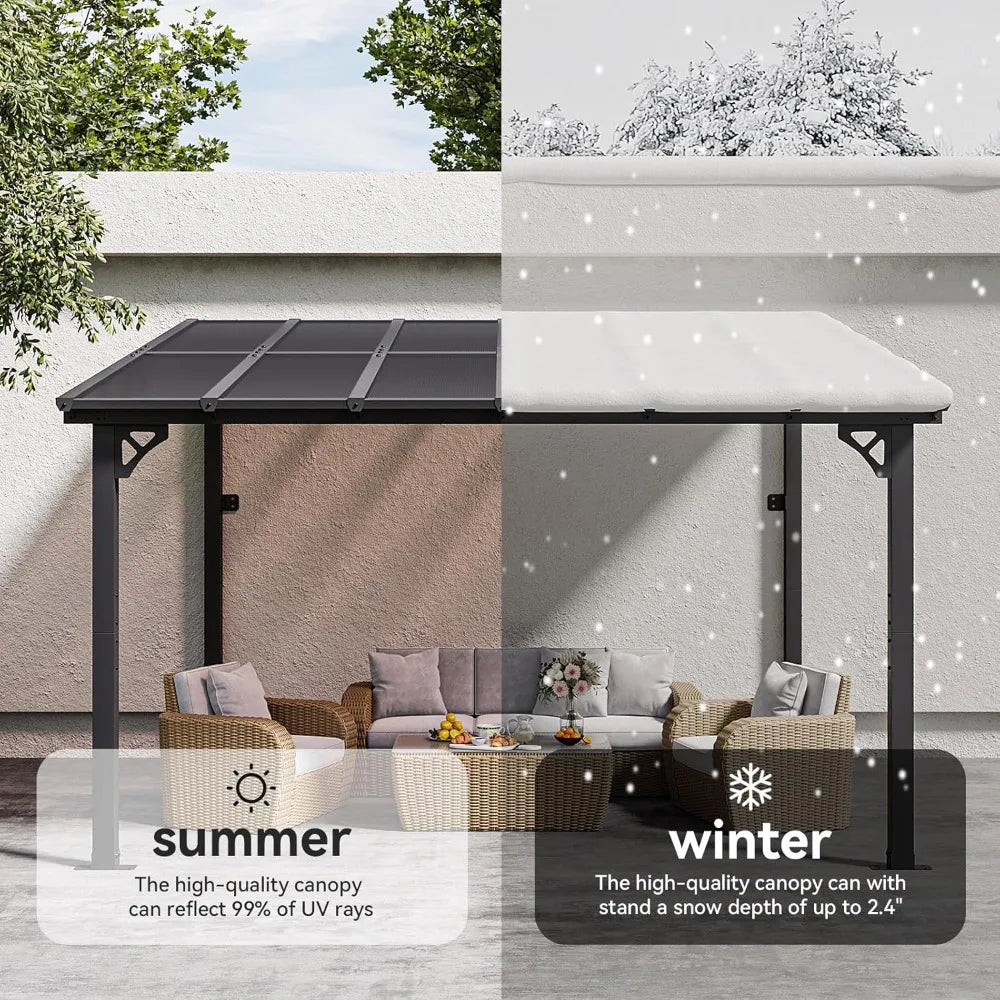 High quality-10' x 12' Gazebo Pergola w/ Sloped Roof