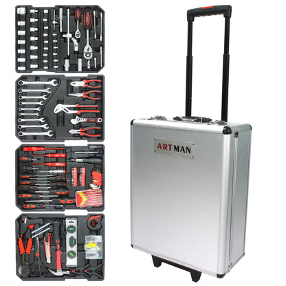 899 Piece Home Tool Kit with Rolling Toolbox