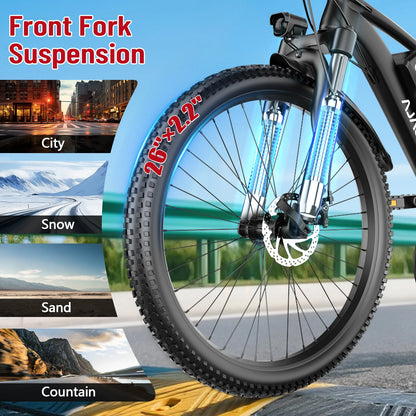 26'' Electric 40 Mile Commuter Bike for Adults