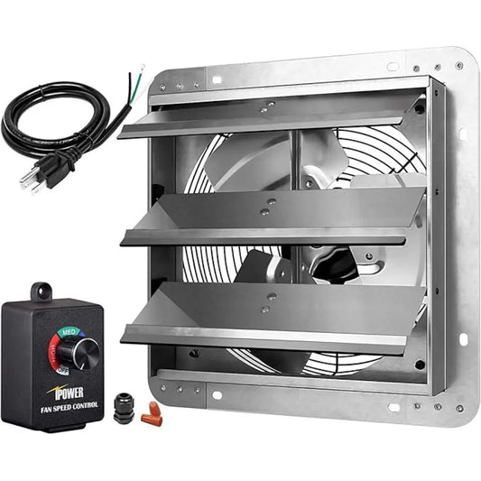 14 Inch Wall Mounted Shutter Exhaust Fan with Speed Controller