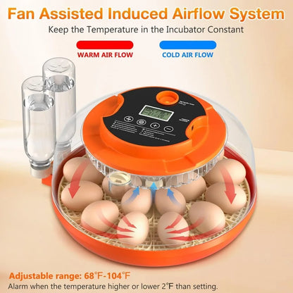 18 Egg Incubator with Automatic Egg Turning