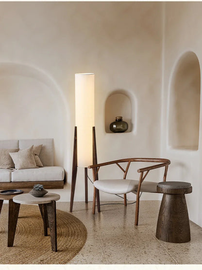 Zen Floor Lamp Japanese style light fabric shade lamp