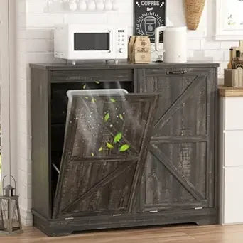 10 Gallon Recycling Double Tilt Out Trash Cabinet