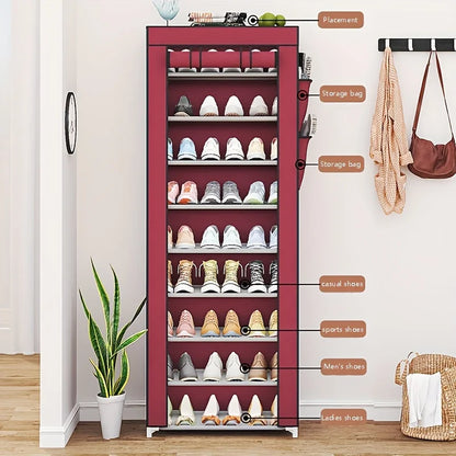 10-Layer Sturdy Shoe Rack - Holds 18-22 Pairs