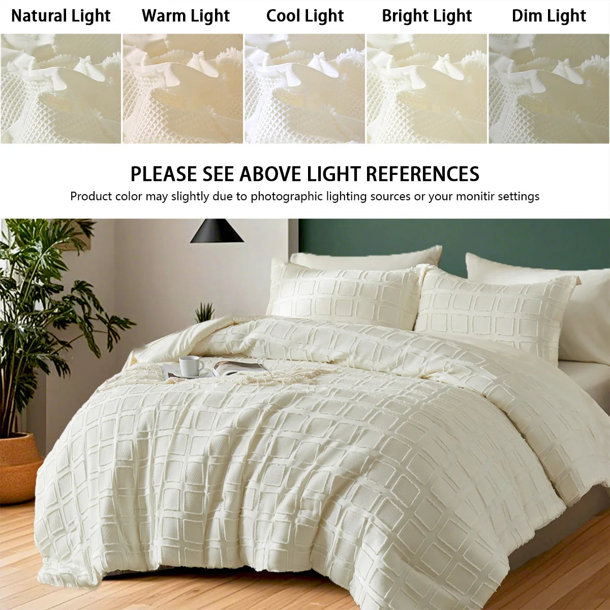 Solid color cut flower Queen size Comforter sets