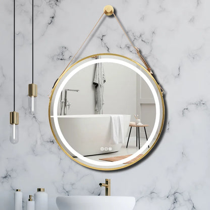 Bathroom Dimmable Fogless Mirror with Detachable Rope