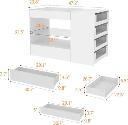 "47.2" Jewelry Display Cabinet for Walk-in/Dressing Room"