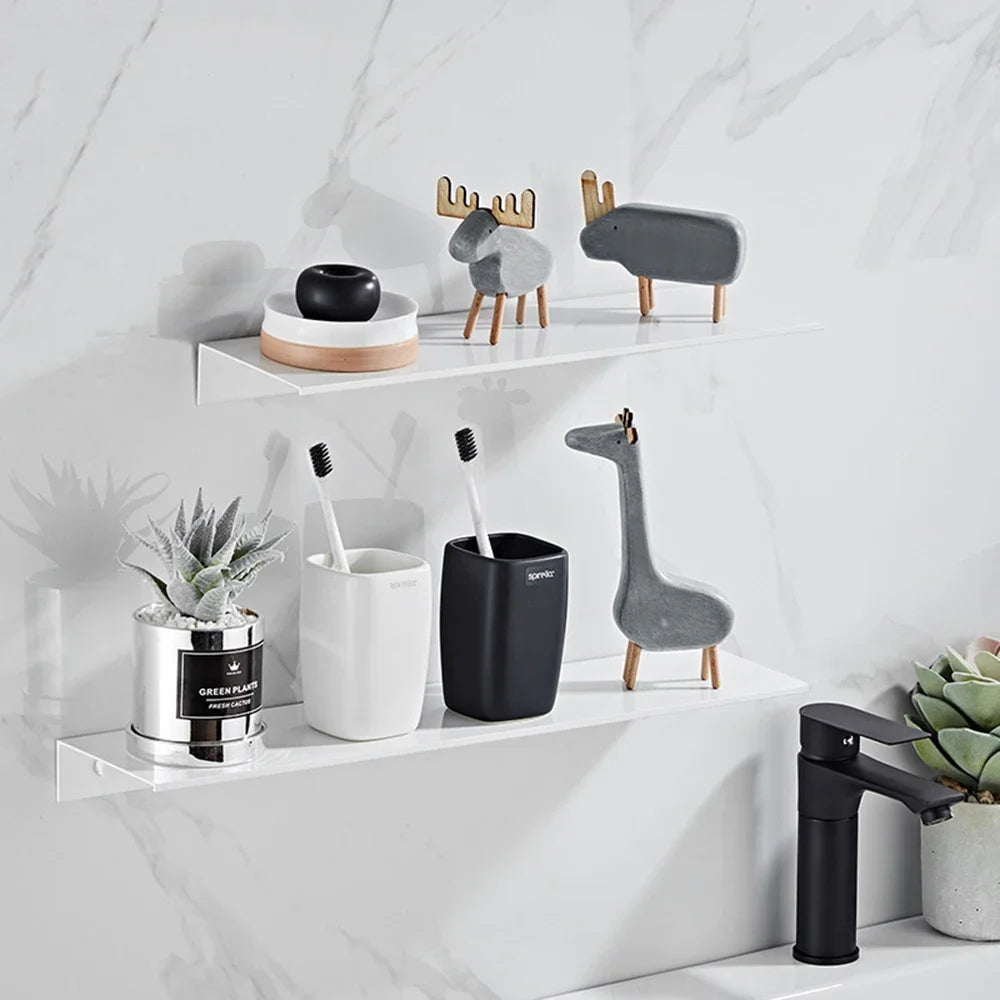 30/40/50CM Bathroom Shelf Aluminum Floating Shelves