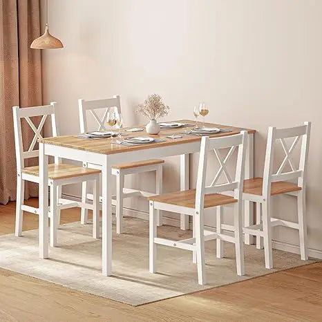 Dining Table Set with 4 Chairs