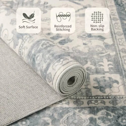 5x7 Washable Area Rug for Living Room