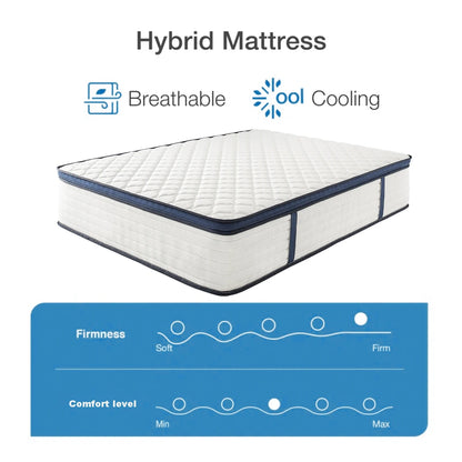 Queen Size Mattress Gel Memory Foam Medium Firm Comfort