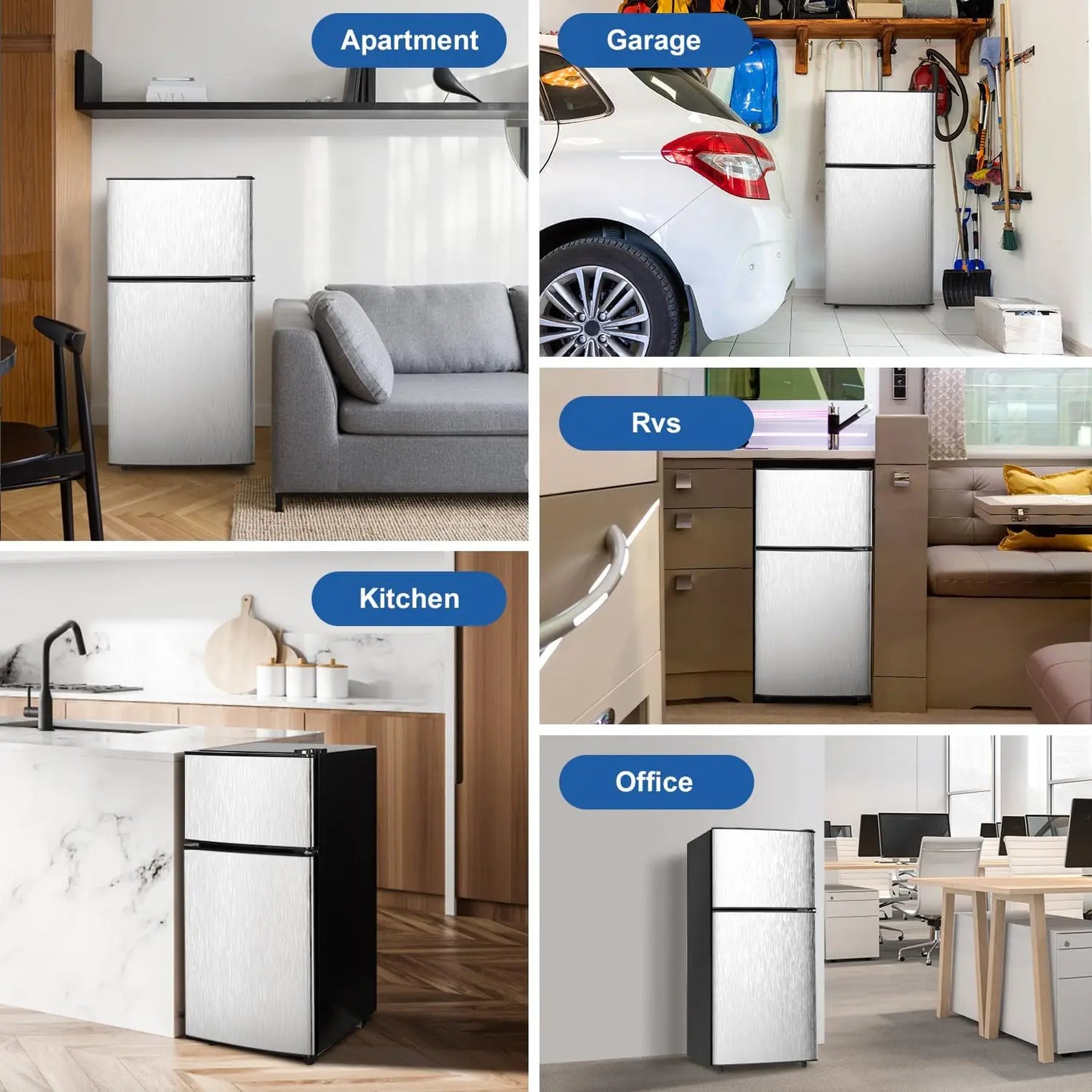 3.2 cu ft Mini Fridge with Freezer