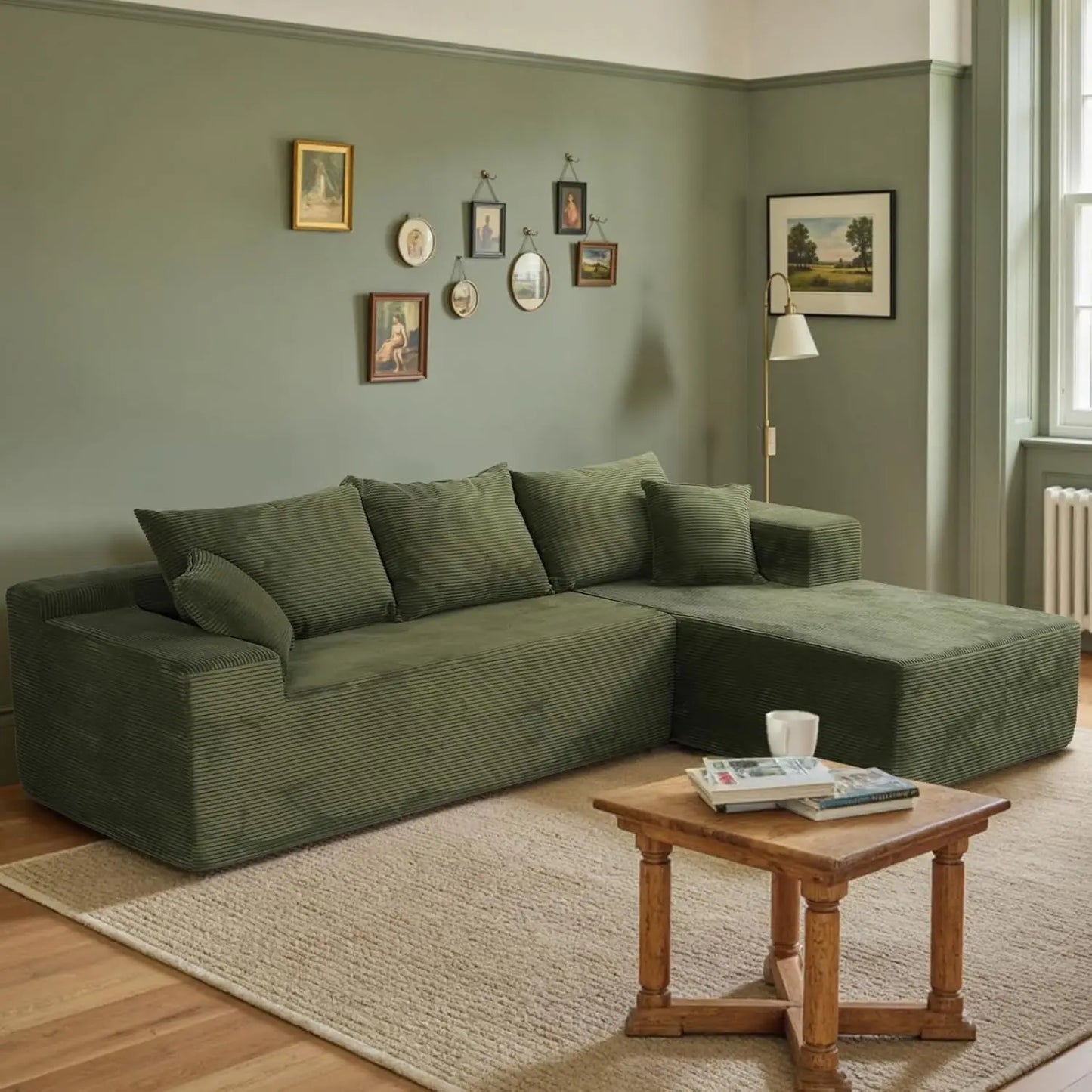 103" L Shaped Sectional Boneless Couch