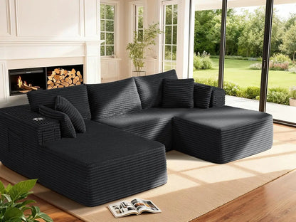 108" Cloud Sectional Couch with Extra Deep Seating