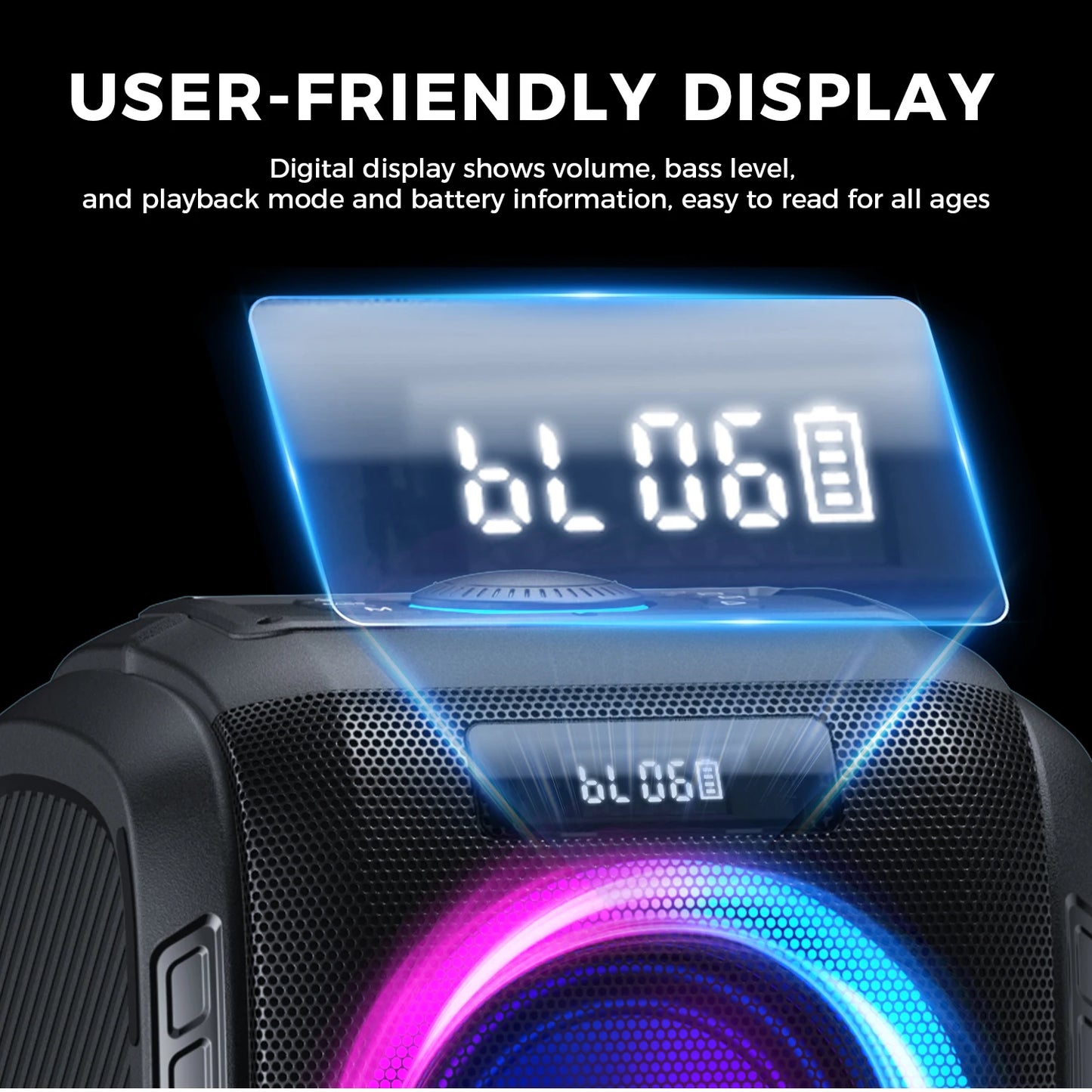 250W PEAK Large Bluetooth Speaker Massive 120dB/12