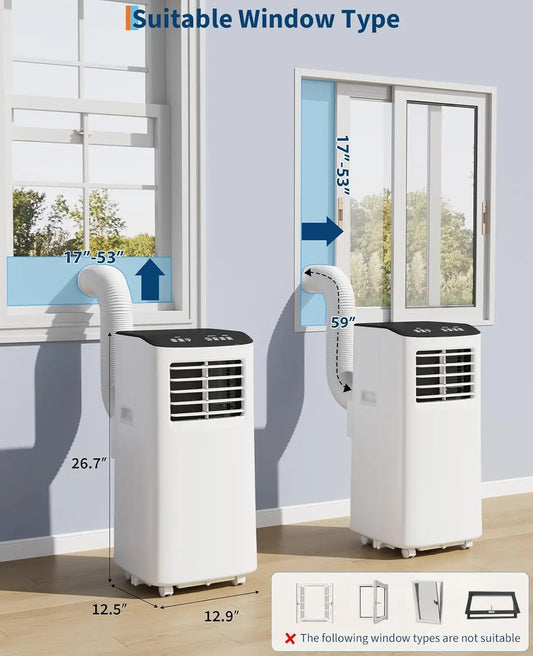 8,000 BTUs 3-in-1 Cooling AC Portable Air Conditioner with Fan & Dehumidifier