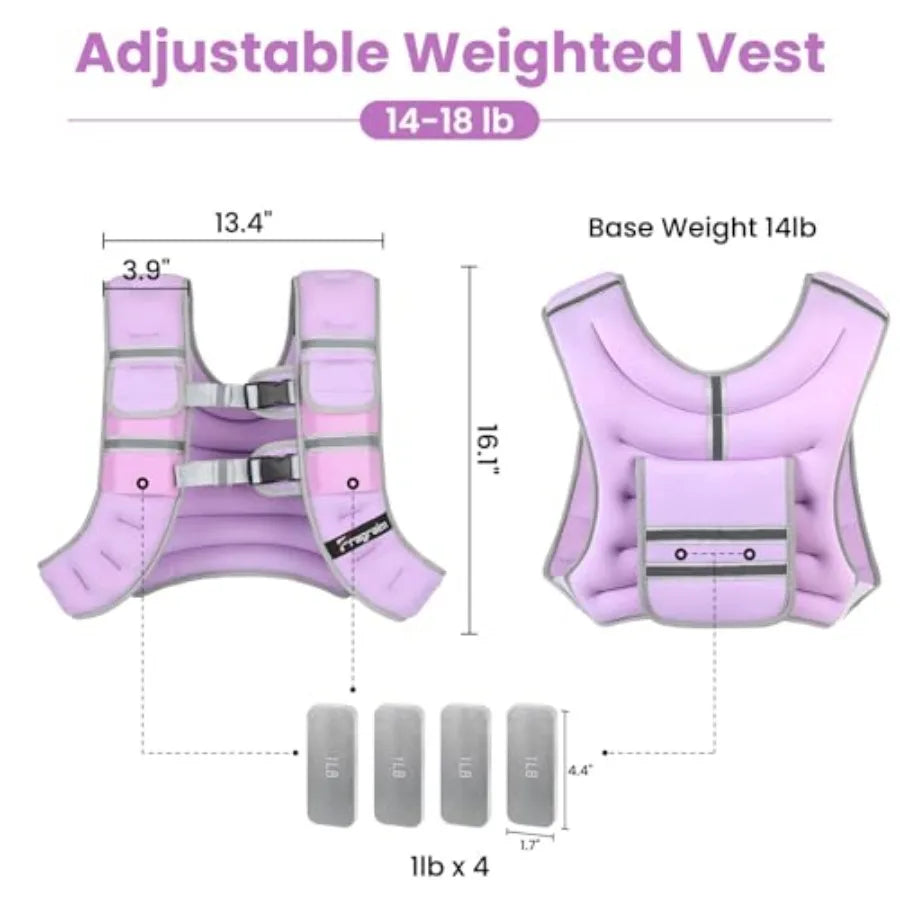 Adjustable Weighted Vest for Women Men 14-18lb