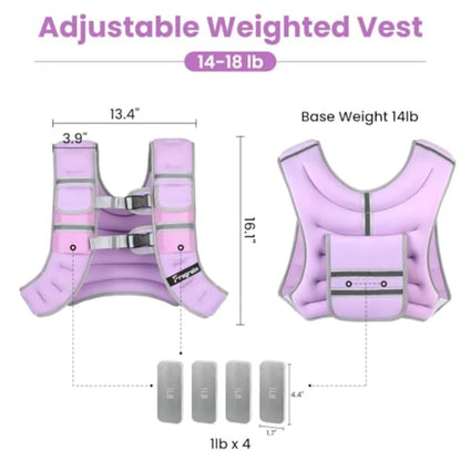Adjustable Weighted Vest for Women Men 14-18lb