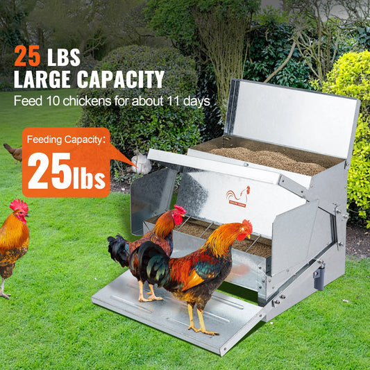 25 lbs. Capacity Automatic Chicken Feeder Feeds up to 11 Days