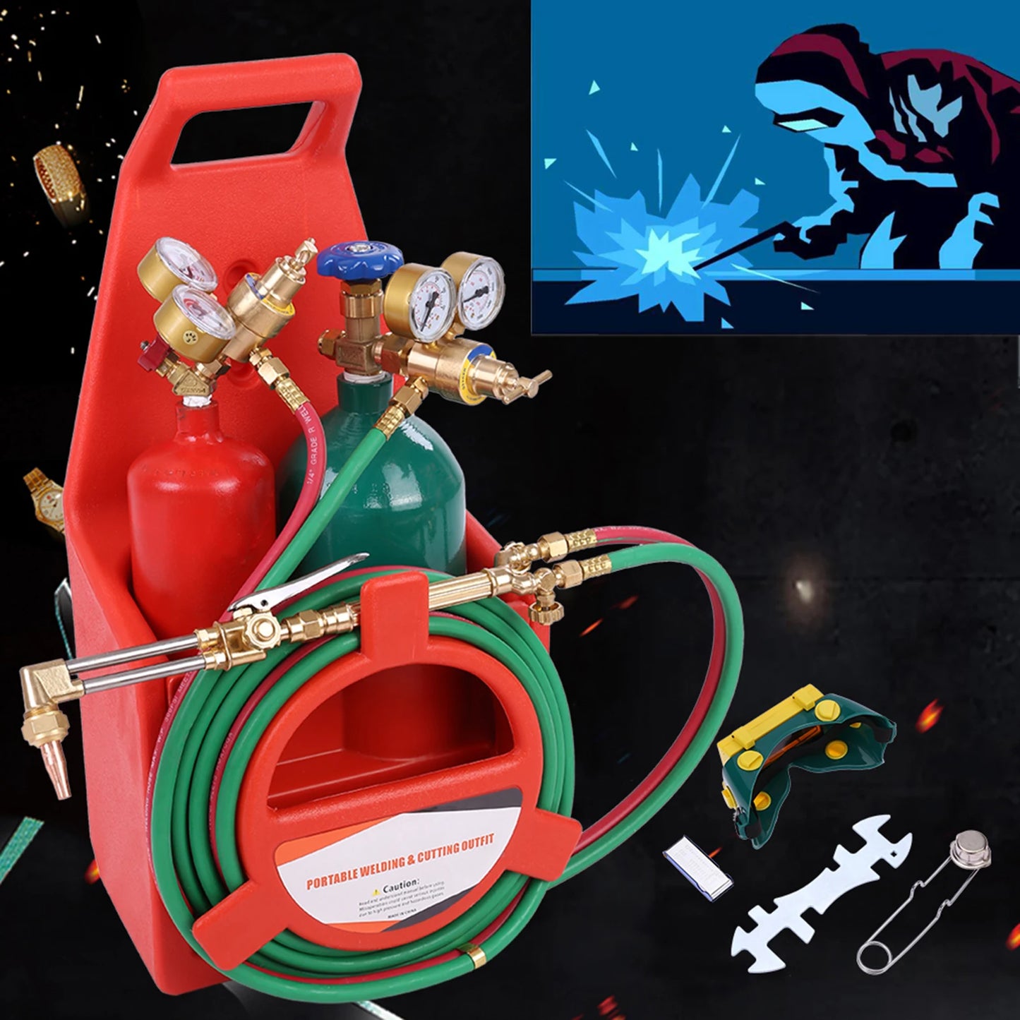 Portable Oxygen Acetylene Welding Set