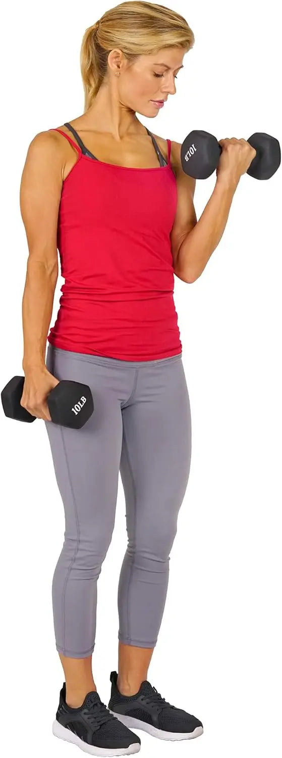 10-bls. Neoprene Coated Hex Dumbbells