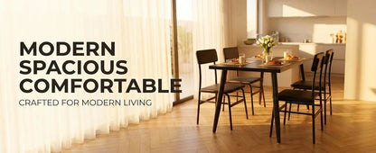 Modern Kitchen Table with Chairs 5-Piece Set