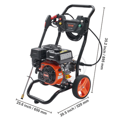 3600 PSI 2.6 GPM Gas Powered Pressure Washer
