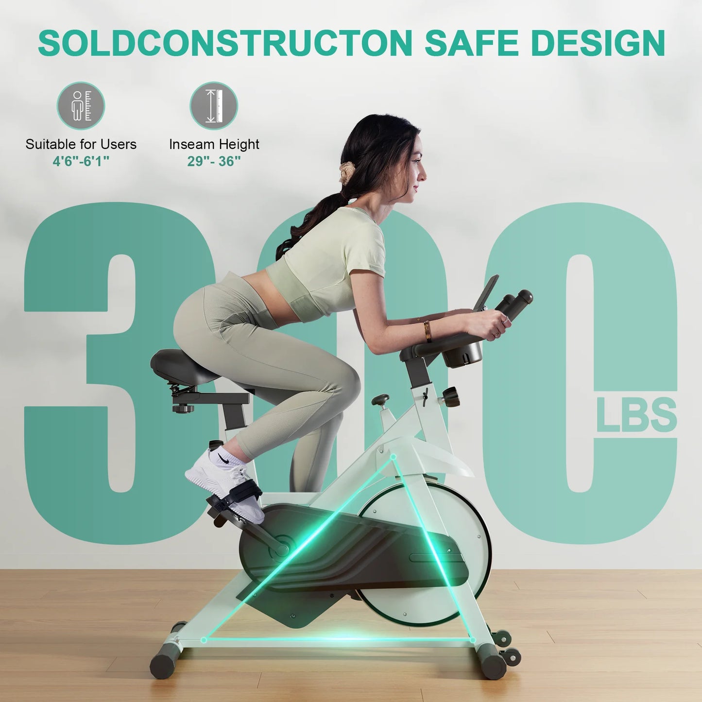 32-Level Magnetic Resistance Stationary Bikes for Home