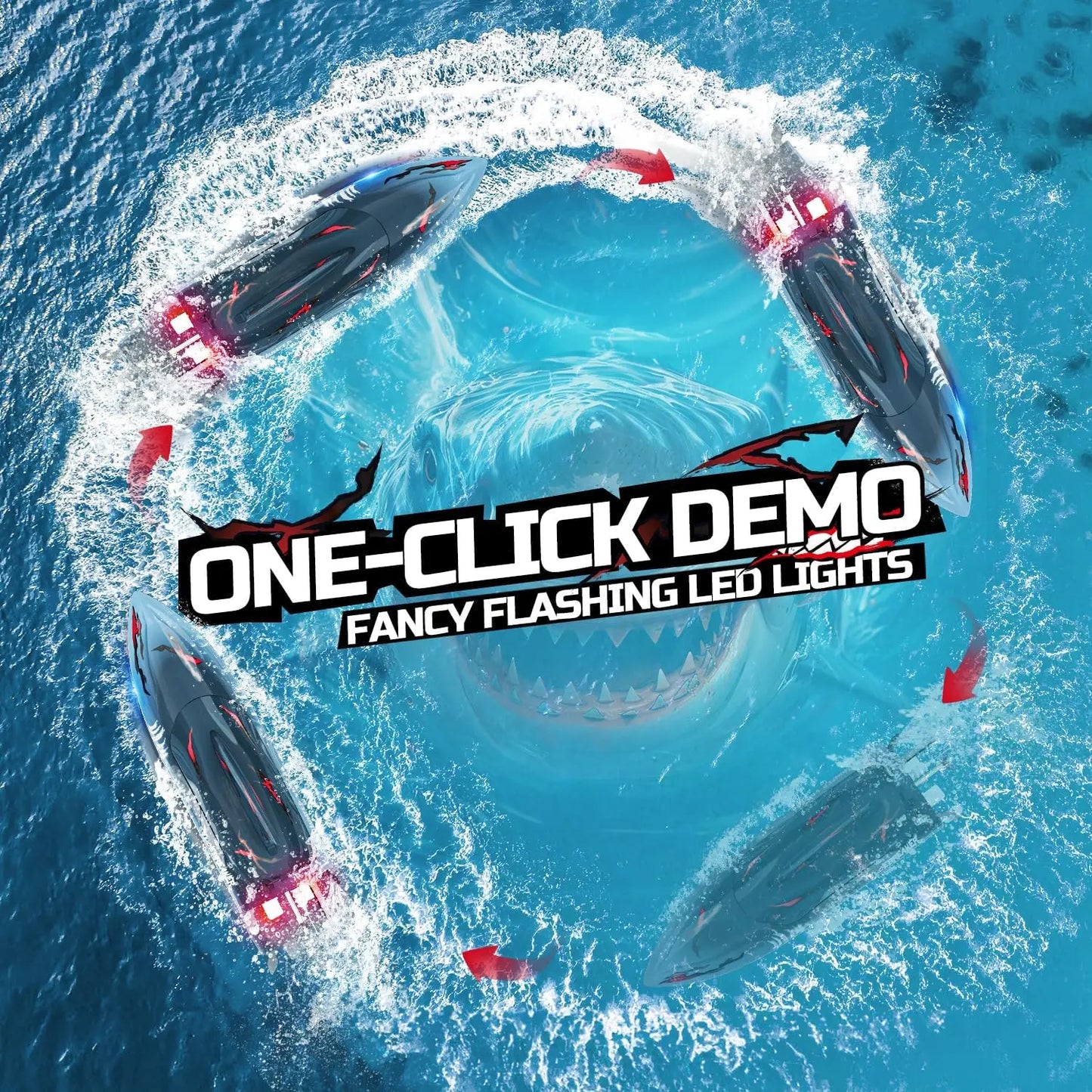 RC Shark Boat DE 2104 SHARK 48+ km/h Self-Rising
