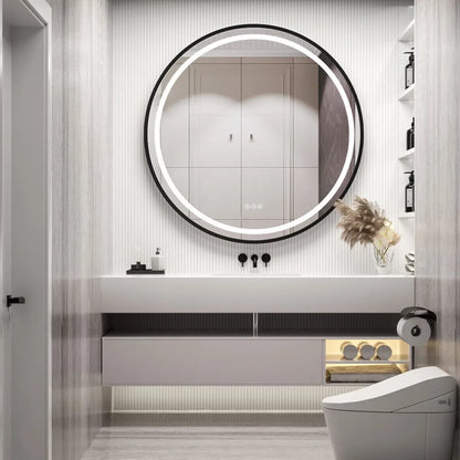 Bathroom Dimmable Fogless Mirror with Detachable Rope