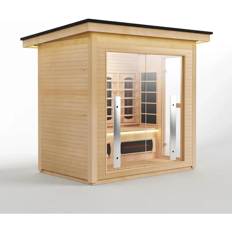 3-4 Person Hybrid Sauna with Infrared and Steam Dual Heating