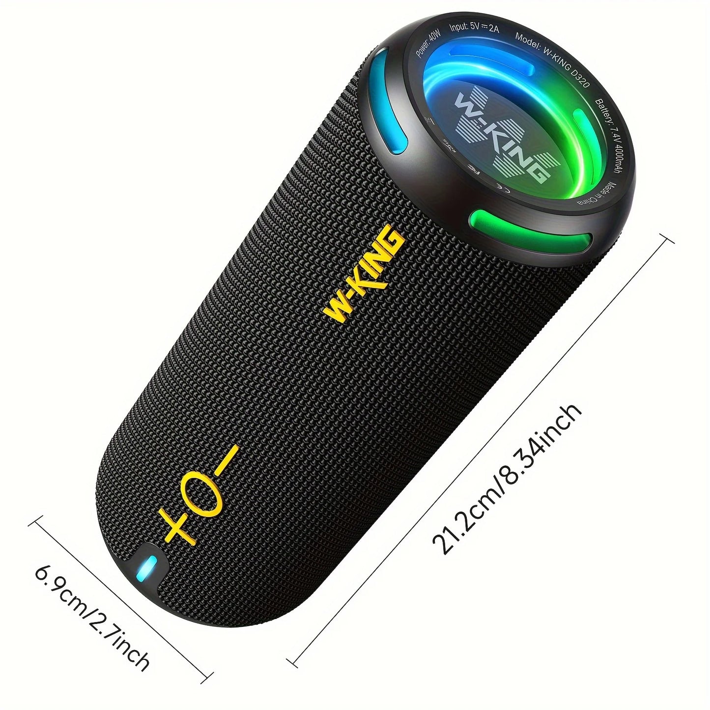 40W Portable Speaker, IP67 Waterproof High-Quality Audio