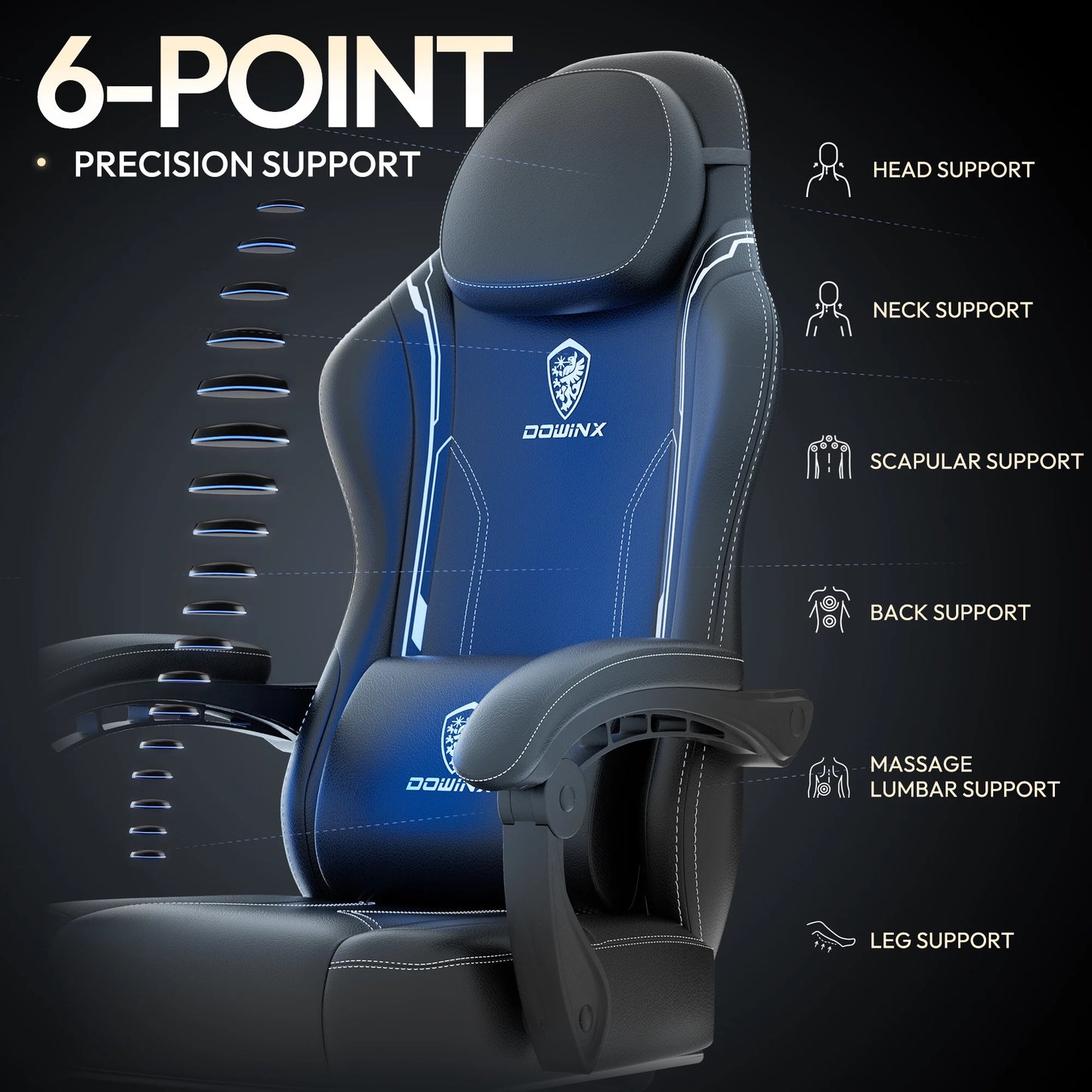 Gaming Chair with Pocket Spring Cushions