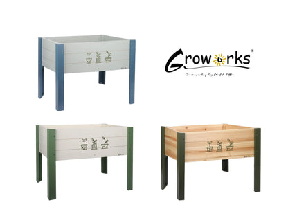 1pc Raised Garden Bed with Elevated Wooden Planter Box