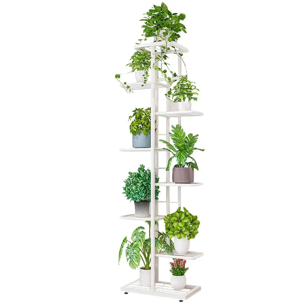 8 Tiers Metal Indoor Outdoor 9 Potted Plant Holders